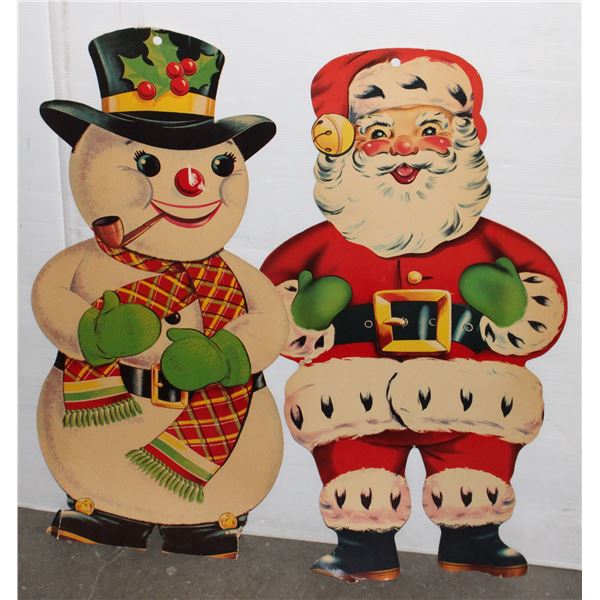 LOT OF TWO CHRISTMAS DECORATION SIGNS