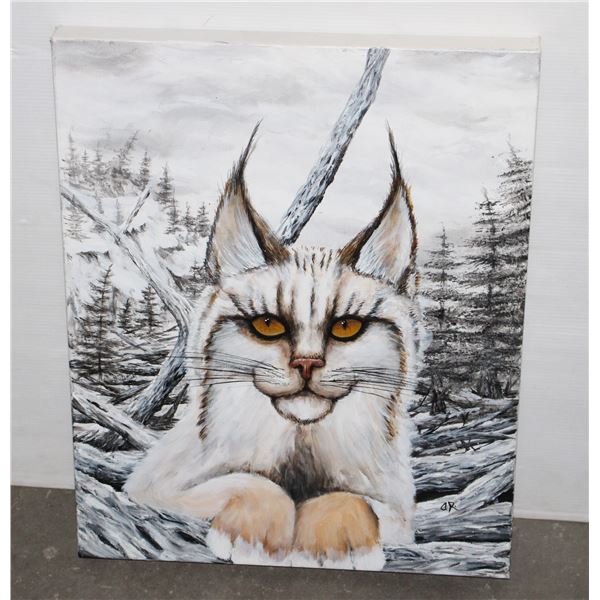 ORIGINAL PAINTED LINX WALL ART BY ANGIE ROBERTS SI