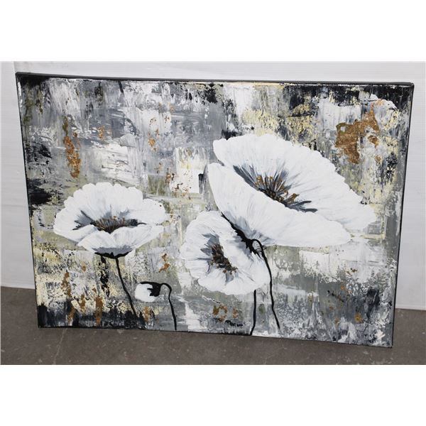 ORIGINAL FLORAL WALL ARTWORK 24 X 18 