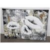 Image 1 : ORIGINAL FLORAL WALL ARTWORK 24"X 18"