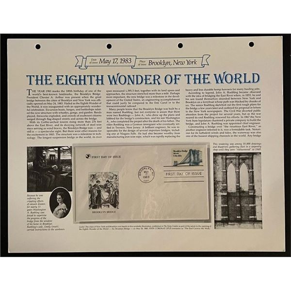 1983 100th Birthday of the Brooklyn Bridge New York First Day Cover