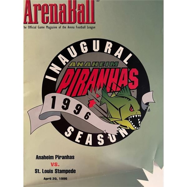Anaheim Piranhas game magazine. Apr. 20, 1986
