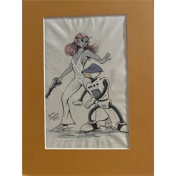Joshua Quagmire hand drawn signed sketch