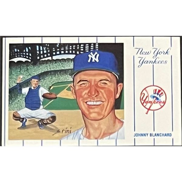1961 New York Yankees Team Johnny Blanchard Postcard Series No.1. Card 7 of 12