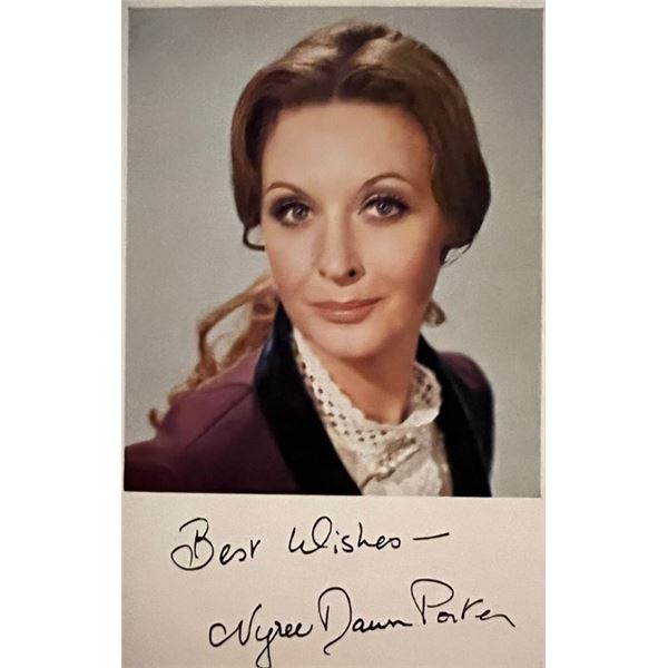 Nyree Dawn Porter facsimile signed photo. 3x5 inches