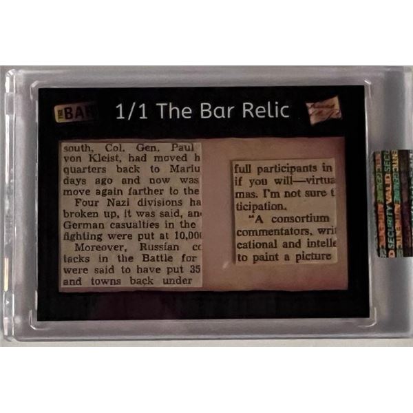 Ronald Reagan/ WW2 news relic. 3x4 inches