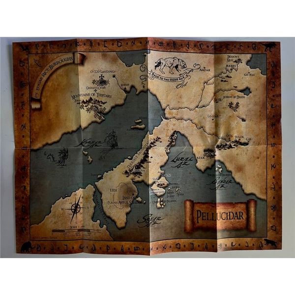 Edgar Rice Burroughs Pellucidar Map Poster