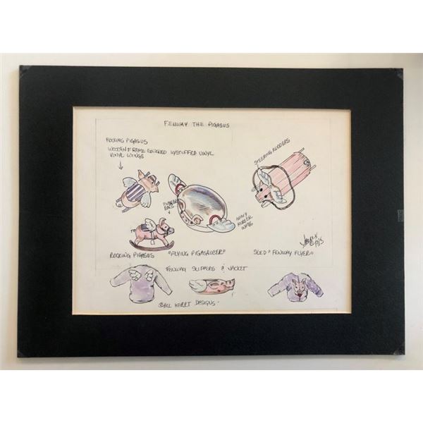 Fenway the Pigasus Original Art - All Heart Designs