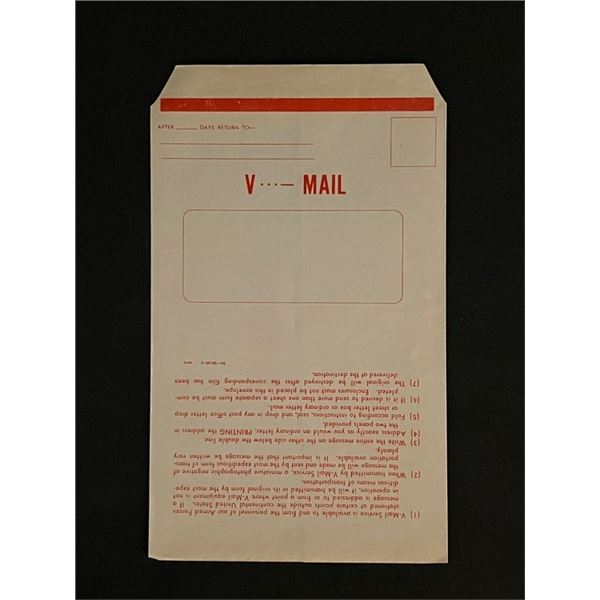 Vintage World War II Unused Mail Blank Letter Sheet