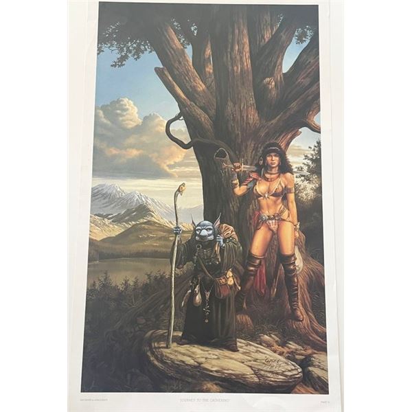 Ancients & Innocents  - Journey to the Gathering Art Print by Larry Elmore