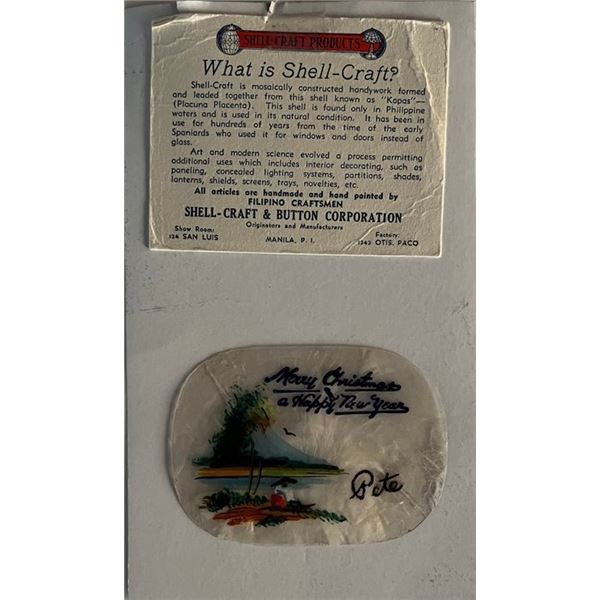 Filipino Chistmas Shell-Craft. 3x4 inches