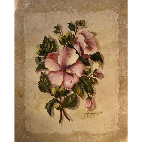 Vintage Floral Hibiscus Art Print