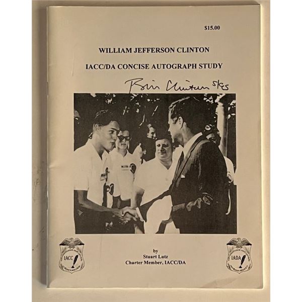 William Jefferson Clinton Concise Autograph Study
