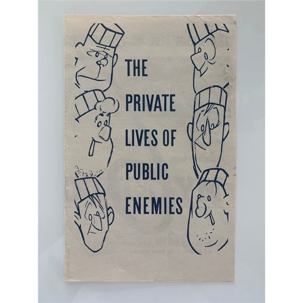 The Private Lives Of Public Enemies unsigned program