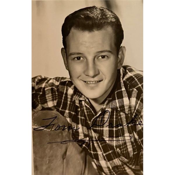 Tom Drake facsimile signed photo. 3x5 inches