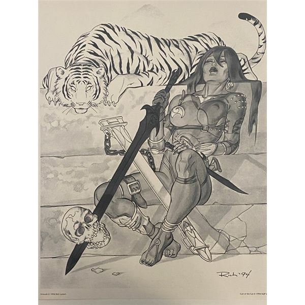 1994 Rich Larson Cult of the Cat mini poster