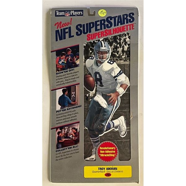 1992 Vintage NFL Dallas Cowboys Troy Aikman Super Silhouette Miracle Cling