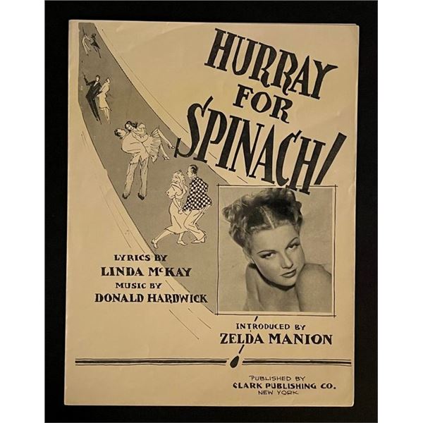 Vintage Hurray for Spinach Movie Ad