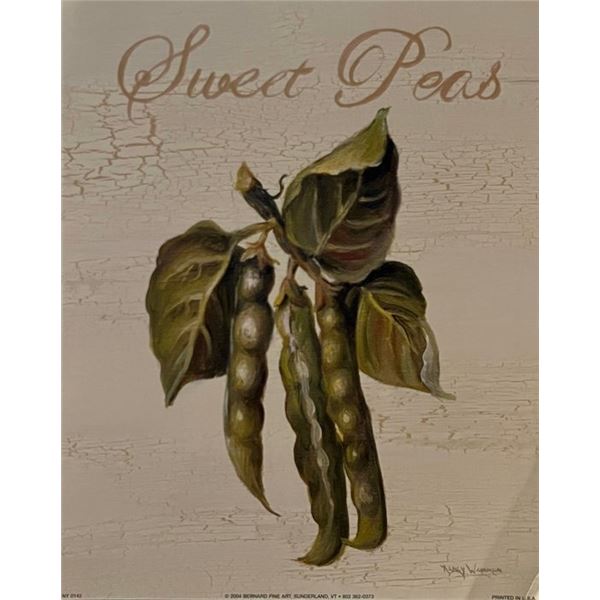 Vintage Sweet Peas Garden Art Print