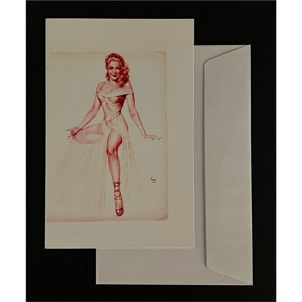 Vintage Pin Up Card and Envelope