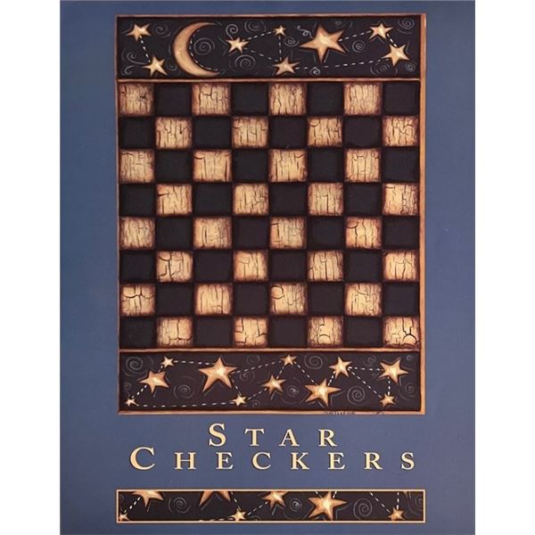 Vintage Country Star Checkers Art Print