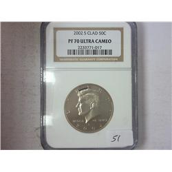 2002-S Kennedy Half NGC PF70 Ultra Cameo