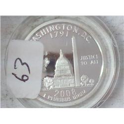 Test Coin? 2008 Washington DC Quarter (Silver) PF