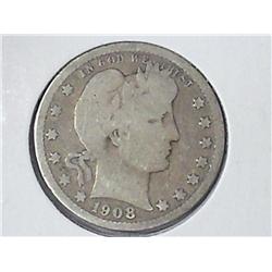 1908 Barber Quarter