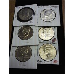 1976-D, 87-D, 99-D, 2000-D,  01, 02 JFK Halves UNC