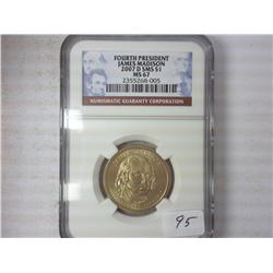 2007-D SMS Madison Dollar NGC MS67