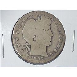 1907-D Barber Half Dollar