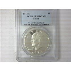 1972-S Silver Ike Dollar PCGS PR69DCAM