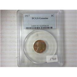 1917 Lincoln Cent UNC PCGS Genuine