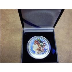 1921 Colorized Morgan Silver Dollar (In Case)