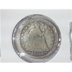 1854 Seated Liberty Half Dime