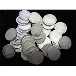 Roll Of 40 Liberty "V" Nickels All 1904-1907's