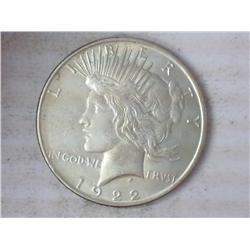 1922 Peace Silver Dollar (UNC)