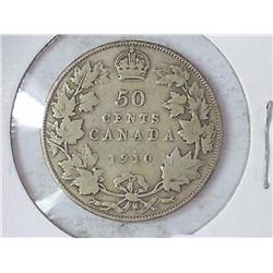 1910 Canada 50 Cents (Silver)