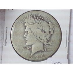 1924 Peace Silver Dollar
