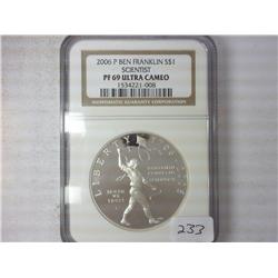 2006-P Ben Franklin Scientist $ NGC PF69 Ultra Cam
