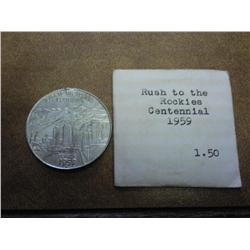 1959 Rush To Rockies Centennial Token (UNC)