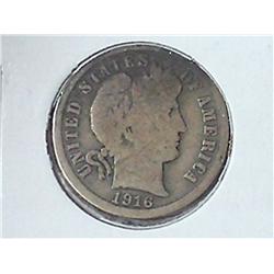 1916 Barber Dime