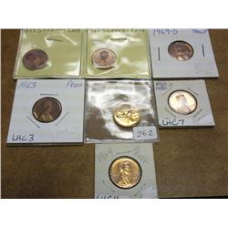 1962,63,64,69-S,69-S,98-S &98-S Lincoln's (Proof)