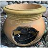 Image 3 : Garden Decor Lot with Complete Large Rocks, Planter, Lanterns, and Metal Fixtures