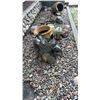 Image 5 : Garden Decor Lot with Complete Large Rocks, Planter, Lanterns, and Metal Fixtures