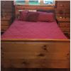 Image 1 : Pine Sleigh Bed Frame With Matching Two-Drawer Nightstands