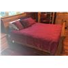 Image 2 : Pine Sleigh Bed Frame With Matching Two-Drawer Nightstands