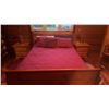 Image 7 : Pine Sleigh Bed Frame With Matching Two-Drawer Nightstands