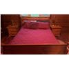 Image 9 : Pine Sleigh Bed Frame With Matching Two-Drawer Nightstands