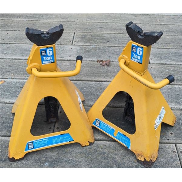 Power Fist 6 Ton Steel Jack Stands (Pair)